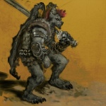 abs anthro armband armor belt biceps bracers chain claws fur grey_body grey_fur leather leather_armor male melee_weapon mohawk muscular muscular_anthro muscular_male nordic norse pecs piercing pose red_body red_fur runes solo sword teiws viking weapon wing_claws wings jonathanvair johann bat mammal 1:1 hi_res