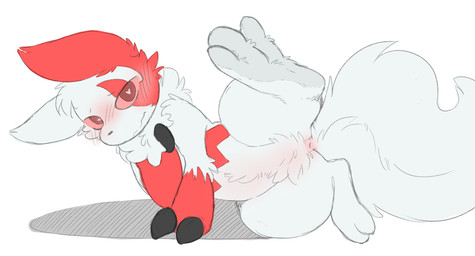 3_toes ambiguous_gender anthro anus anus_only biped blush claws feet feral fur hair heart_eyes heart_symbol hindpaw looking_at_viewer markings paws presenting red_markings simple_background solo spread_legs spreading tail tail_anus toes white_background white_body white_fur backsash nintendo pokemon generation_3_pokemon mammal pokemon_(species) zangoose 2019 digital_media_(artwork) hi_res