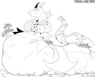 after_vore belly big_belly feral group male overweight simple_background vore white_background fidchellvore nintendo pokemon generation_5_pokemon pokemon_(species) serperior 2025 monochrome