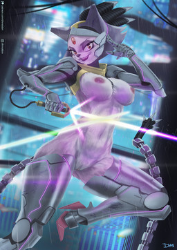 anthro areola armor big_breasts black_nose breasts cybernetics eyelashes female forehead_gem front_view fur gem genitals headgear helmet holding_melee_weapon holding_object holding_sword holding_weapon laser_sword lightsaber looking_at_viewer machine melee_weapon navel nipples open_mouth open_smile pink_areola pink_nipples purple_body purple_fur purple_lightsaber smile solo sword unconvincing_armor vulva weapon white_body white_fur yellow_eyes dhmoldon sega sonic_and_the_black_knight sonic_storybook_series sonic_the_hedgehog_(series) star_wars blaze_the_cat sir_percival_(sonic_and_the_black_knight) cyborg domestic_cat felid feline felis mammal
