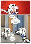 101_dalmatian_street 101_dalmatians absurd_res alley angry black_eyes canid canine canis clenched_teeth collar comic comic_sans dalmatian delilah_(101_dalmatians) delilah_(the_succubus_hunt) demon dialogue disney dolly_(101_dalmatians) domestic_dog doppleganger duo english_text female fenris64 feral floppy_ears fur growling hi_res leader_(the_succubus_hunt) mammal markings small_tail speech_bubble spots spotted_body spotted_fur succubus tail teeth text the_succubus_hunt toonkind toony unimpressed