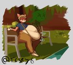 after_vore anthro anthro_pred arm_stripes barefoot belly belly_overhang belly_rolls bench bent_arm bent_legs big_belly biped black_eyebrows black_nose black_text blue_clothing blue_crop_top blue_shirt blue_topwear brown_clothing brown_hat brown_headwear brown_overalls burp_cloud burping clothed clothed_anthro clothed_female clothing cloud_emanata countershade_belly countershade_face countershade_fur countershade_torso countershading crop_top cross-eyed curved_text day death detailed_background dipstick_ears ear_markings ears_up emanata eye_roll eyebrows eyelashes eyes_mostly_closed eyewear fatal_vore feet female female_anthro female_pred fully_inside fur glasses grass green_burp_cloud green_text hat headgear headwear huge_belly light markings monotone_belly monotone_crop_top monotone_feet monotone_hands monotone_overalls motion_lines multicolored_body multicolored_ears multicolored_fur narrowed_eyes nature nature_background navel on_bench onomatopoeia open_mouth oral_vore outside overalls pink_arms pink_back pink_body pink_ears pink_face pink_fur plant pointy_ears prick_ears pupils ring_(marking) ringed_ears round_glasses rumbling_stomach same_size_vore shirt side_view sitting sitting_on_bench skull_symbol soft_vore solo sound_effects striped_ears tan_belly tan_body tan_countershading tan_ear_tips tan_face tan_feet tan_fur tan_hands tan_markings text text_on_clothing text_on_hat text_on_headwear thick_thighs topwear two_tone_body two_tone_ears two_tone_face two_tone_fur unseen_prey vore water wearing_glasses wide_hips wobble wobbling wobbling_belly x_eyes tcsrjx domestic_cat felid feline felis mammal 2024 artist_name character_request digital_media_(artwork) english_description english_text full-length_portrait hi_res lighting portrait shaded watermark