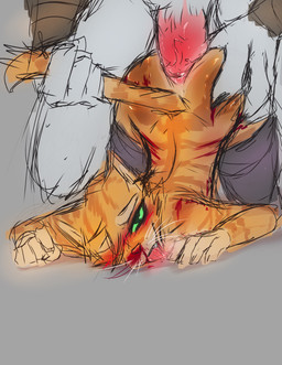 anal anal_fluids anal_penetration anthro anus ass_up bite_mark blood blush bodily_fluids boots bruised_eye butt butt_grab claw_marks clothing duo erection footwear fur genital_fluids genitals green_eyes hand_on_butt humanoid_genitalia humanoid_penis legwear male male/male male_penetrated male_penetrating male_penetrating_male nosebleed nude open_mouth orange_body orange_fur penetration penile penis ridiculous_fit sex shoes simple_background size_difference tail tail_pull teeth thigh_boots thigh_highs tongue tongue_out white_body white_fur thewolvenmisfit dreamworks puss_in_boots_(franchise) death_(puss_in_boots) puss_in_boots_(dreamworks) canid canine canis domestic_cat felid feline felis mammal tabby_cat wolf absurd_res digital_media_(artwork) hi_res