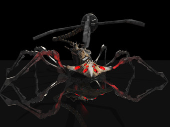 6_legs 8_eyes black_background creepy feral front_view glowing glowing_eyes long_tail looking_at_viewer machine male mechanical_tail metallic_body multi_eye multi_leg multi_limb red_eyes reflective_floor rust segmented_tail simple_background solo tail deino_(artist) magnesium_(deino) arthropod robot robot_feral 2008 3d_(artwork) 4:3 autodesk_3ds_max_(artwork) dark_theme digital_media_(artwork)