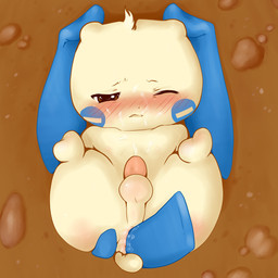anal anal_masturbation anal_penetration anthro autopenetration backsack balls blush bodily_fluids brown_eyes butt cum cum_covered cum_on_face cum_on_own_face cum_on_self cumshot ejaculation erection excessive_cum excessive_genital_fluids genital_fluids genitals half-closed_eyes head_tuft legs_up long_ears looking_at_viewer lying male masturbation messy narrowed_eyes on_back open_mouth orgasm penetration penis solo tail tail_fetish tail_in_ass tail_in_own_ass tail_insertion tail_masturbation tail_play tuft young young_anthro young_male etard nintendo pokemon generation_3_pokemon mammal minun pokemon_(species) 1:1