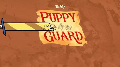 anthro barking blood bodily_fluids duo fantasy humor knight male plant plant_pot potted_plant profanity toony warrior gummy_skulls seanatar cignose_(va) gutstosis_(va) spicybagl_(va) puppy_guard studio_sama russell_(puppy_guard) canid canine canis domestic_dog elemental_creature elemental_humanoid flora_fauna humanoid mammal plant_humanoid 16:9 2025 2d_animation animated digital_media_(artwork) hi_res long_playtime sound video voice_acted widescreen
