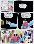 aftertale animated_skeleton bone clothed clothing comic dialogue english_text frisk_(undertale) gui human loverofpiggies male mammal not_furry question_mark sans_(undertale) skeleton teeth text undead undertale undertale_(series)