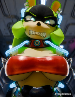 anthro chest_strap clothing collar cybernetics ear_piercing ear_ring female glowing glowing_eyes green_body jacket looking_at_viewer looking_down machine nipple_outline piercing ring_piercing sharp_teeth solo tan_body teeth topwear tube cybrokrimson idw_publishing sega sonic_the_hedgehog_(comics) sonic_the_hedgehog_(idw) sonic_the_hedgehog_(series) surge_the_tenrec afrosoricid mammal tenrec 3d_(artwork) absurd_res digital_media_(artwork) hi_res signature