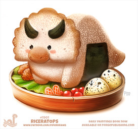ambiguous_gender beady_eyes black_eyes egg feral food horn humor number pun rice simple_background solo text visual_pun white_background piper_thibodeau ceratopsian dinosaur food_creature ornithischian prehistoric_species reptile scalie triceratops 2018 digital_media_(artwork) digital_painting_(artwork) english_text painting_(artwork) signature url