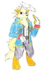 akino-kamihara anthro arcanine barefoot bottomwear clock clothing clubs_(suit) colored_sketch diamonds_(suit) eyewear fake_ears fake_rabbit_ears feet generation_1_pokemon glasses gloves handwear hearts_(suit) kagerou_higari_(akino-kamihara) male nintendo pants pince-nez pocketwatch poke-high pokemon pokemon_(species) shiny_pokemon shirt sketch solo spades_(suit) suit_symbol topwear vest watch