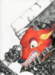 angry anthro armor bearing_fangs berserker_armor_(berserk) broadsword cosplay crossover_cosplay dragon_slayer_(berserk) fangs fur greatsword green_eyes male mechanical_arm melee_weapon red_body red_fur scar solo sword teeth weapon yalloutfoxed berserk_(series) disney zootopia guts_(berserk) nick_wilde canid canine fox mammal red_fox true_fox crossover hi_res