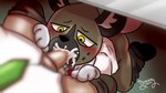 anthro blush clothing duo fellatio genitals male male/male on_model oral penile penis sex under_table syaokitty aggretsuko sanrio director_ton haida_(aggretsuko) domestic_pig hyena mammal spotted_hyena suid suine sus_(pig) 16:9 hi_res widescreen