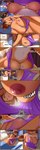 2023 absurd_res anthro areola areola_slip bat bed belly between_breasts big_breasts breast_squish breasts cleavage clothed clothing comic deer dialogue digital_media_(artwork) discordthege duo english_text extreme_size_difference felid female furniture hi_res hybrid larger_female lunette_(lunebat) male male/female mammal membrane_(anatomy) membranous_wings micro nipple_fetish nipple_play salem_(discordthege) size_difference smaller_male squish text wings