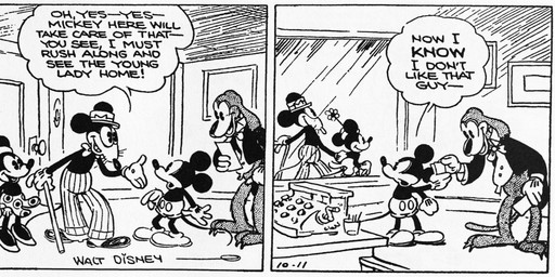 anthro bottomwear cane chair clothed clothing dialogue female fingers flower footwear furniture group hat headgear headwear high_heels inside male pants pawpads plant shoes table text floyd_gottfredson hardie_gramatky disney mickey_mouse minnie_mouse mister_slicker mammal mouse murid murine rodent 1930 20th_century absurd_res ancient_art comic dated english_text hi_res long_image monochrome wide_image