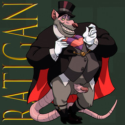 anthro balls biped clothing erection genitals gloves handwear hat headgear headwear humanoid_hands male musclegut muscular penis slightly_chubby smile solo standing top_hat peterdamart disney the_great_mouse_detective professor_padraic_ratigan mammal murid murine rat rodent 2025 absurd_res hi_res