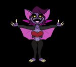 anthro big_breasts big_ears breasts claws fangs female fur purple_body purple_fur solo teeth wings lord_sarloc pukijr sarlette bat batsloth mammal pilosan sloth xenarthran alpha_channel hi_res