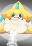 anal anal_penetration anus butt enema enema_syringe female genitals not_furry nude open_mouth penetration pussy simple_background syringe_in_ass young young_female young_humanoid type nintendo pokemon generation_3_pokemon humanoid jirachi legendary_pokemon pokemon_(species) 2019 absurd_res hi_res