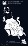 absurd_res all_fours anthro asriel_dreemurr_(god_form) big_butt boss_monster_(undertale) bovid butt caprine catty_(undertale) deltarune dracozhilla duo embarrassed english_text excited felid feline female from_behind_position genitals goat hi_res humanoid humiliation male male/female mammal monochrome obscured_eyes penis penis_humiliation profanity sex size_difference slightly_chubby slightly_chubby_female small_penis small_penis_humiliation sph_(disambiguation) tail text undertale undertale_(series)