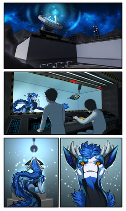 behind_glass feral group inside laboratory male alduinred mythology quinarth_snowtide_(eastern) dragon eastern_dragon human mammal mythological_creature mythological_scalie scalie absurd_res comic hi_res