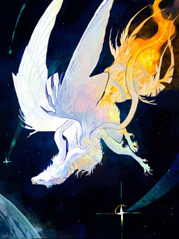 ambiguous_feral ambiguous_gender antennae_(anatomy) bent_leg biped bipedal_feral blue_eyes blue_sclera cheek_tuft claws clenched_teeth contiguous_snout cosmic_background crotch_tuft digitigrade earless earth facial_tuft feathered_wings feathers feet feral fire flaming_tail flying fur half-closed_eyes huge_wings iridescent_fur long_antennae long_claws long_fingers long_neck narrowed_eyes planet pores sharp_teeth shooting_star sky solo space star starry_background starry_sky tail tail_feathers tail_wings talons teeth toes tuft unusual_anatomy unusual_tail unusual_wing_placement white_body white_feathers white_fur wing_claws winged_arms wings yellow_teeth barsuk mythology nintendo pokemon dragon furred_dragon furred_scalie generation_5_pokemon legendary_pokemon mythological_creature mythological_scalie pokemon_(species) reshiram scalie 2025 digital_media_(artwork) digital_painting_(artwork) hi_res painting_(artwork) shaded soft_shading