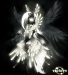 feathered_wings feathers female glowing glowing_eyes multi_wing solo wings legacy350 hasbro my_little_pony mythology diamond_dust_(legacy350) fan_character equid equine mammal mythological_creature mythological_equine pegasus