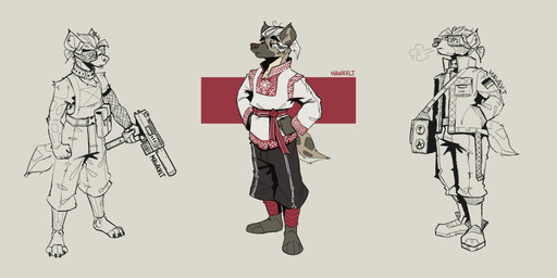 anthro barefoot belt belt_buckle belt_pouch boots buckle clothing collar ears_up eye_patch eyewear feet footwear gun hair hand_in_pocket holding_gun holding_object holding_ranged_weapon holding_rifle holding_weapon male pockets ranged_weapon rifle shoes solo tail weapon white_hair mawkvlt kolya_yeen_(mawkvlt) hyena mammal spotted_hyena 2:1 absurd_res hi_res monochrome