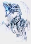 2016 ambiguous_gender blue-eyes_white_dragon dragon duel_monster feral hi_res ink-leviathan konami membrane_(anatomy) membranous_wings mythological_creature mythological_scalie mythology open_mouth scalie simple_background solo tail teeth tongue traditional_media_(artwork) white_background wings yu-gi-oh!