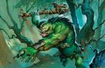 armor bracers claws cudgel male plant solo tree tusks jesper_ejsing hasbro magic:_the_gathering wizards_of_the_coast humanoid troll_(mythology) official_art