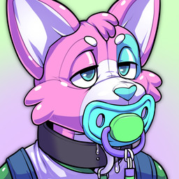 abstract_background anthro black_collar blue_body blue_eyelids blue_eyes blue_nose blue_pacifier bodily_fluids clothed clothing collar drooling glistening glistening_body gradient_background green_leash inflatable latex latex_body latex_clothing leash male multicolored_body pacifier pink_body pink_eyelids saliva simple_background solo thick_collar white_body cy83r8u11y august_(meowmcmeow) animate_inanimate living_inflatable mammal 1:1 2024 digital_media_(artwork) icon