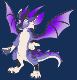 3_toes 4_fingers ambiguous_gender anthro arm_tuft black_claws claws cute_fangs digitigrade elbow_tuft facial_markings fangs feet finger_claws fingers fur head_markings horn markings membrane_(anatomy) membranous_wings notched_ear pawpads purple_body purple_eyes purple_fur purple_horn purple_markings purple_pawpads simple_background smile solo standing teeth toe_claws toes transparent_background tuft white_body white_fur wings saziskylion disney lilo_and_stitch mythology breezy_(saziskylion) fan_character alien dragon experiment_(lilo_and_stitch) mythological_creature mythological_scalie scalie 2021 absurd_res alpha_channel digital_drawing_(artwork) digital_media_(artwork) english_description flat_colors hi_res
