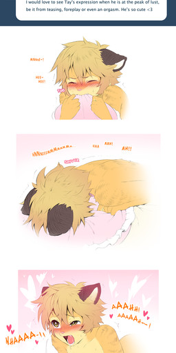 ahegao anthro ask_blog bite blush bodily_fluids breath dialogue eyes_closed fucked_silly good_boy hair heart_symbol looking_pleasured male moan nipples offscreen_character open_mouth orgasm orgasm_face panting pet_praise pillow pillow_bite praise short_hair solo suggestive tears text young powfooo tumblr tay_(powfooo) felid mammal pantherine tiger absurd_res comic digital_media_(artwork) english_text hi_res url
