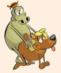 derp_eyes doggystyle duo female from_behind_position loli male male/female sex shota tongue tongue_out young young_female young_male r4c00n camp_lazlo cartoon_network honey_(camp_lazlo) milt_(camp_lazlo) bear common_hippopotamus hippopotamid mammal hi_res