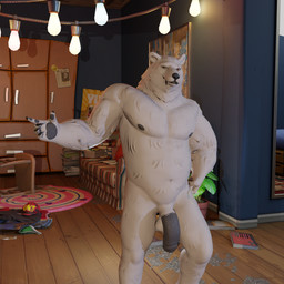 anthro balls belly flaccid genitals male nipples nude penis smile smirk solo pumpkinmilkyway epic_games fortnite polar_patroller bear humanoid mammal polar_bear ursine 3d_(artwork) absurd_res blender_(artwork) digital_media_(artwork) hi_res