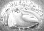 after_vore belly big_belly big_breasts breasts butt duo female feral huge_belly inside lying nude nude_female on_front oral_vore overweight text treasure vore frakass mythology dragon elf humanoid mythological_creature mythological_scalie scalie 2009 monochrome
