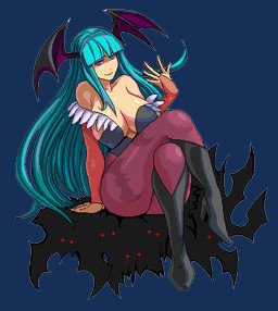 5_fingers boots breasts clothed clothing crossed_legs female fingers footwear hair head_wings high_heeled_boots high_heels long_hair not_furry shoes simple_background sitting smile solo transparent_background unusual_wing_placement wings tornking capcom darkstalkers morrigan_aensland demon humanoid aliasing alpha_channel digital_media_(artwork)