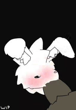 ambiguous_gender anthro black_background black_eyes blush bodily_fluids brown_body brown_fur brown_penis cum cum_from_mouth cum_in_mouth cum_inside cum_on_penis disembodied_head duo ear_tuft enjoying fangs fellatio female female/ambiguous flesh_fang fur genital_fluids genitals glistening glistening_eyes head_tuft looking_pleasured oral oral_penetration penetration penile penis pink_blush sex simple_background sound_effects submissive submissive_female teeth tongue tongue_out tuft white_body white_ears white_fur white_head archimxdes lagomorph leporid mammal rabbit 2d_animation animated loop short_playtime sound unfinished video
