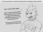 accent angry anthro collar crossed_arms dialogue ear_piercing front_view humor male nude open_mouth piercing profanity q&a question_mark scottish_accent solo spiked_collar spikes teeth text dabelette nintendo pokemon amped_toxtricity generation_8_pokemon pokemon_(species) toxtricity 2024 black_and_white digital_drawing_(artwork) digital_media_(artwork) english_text monochrome sketch