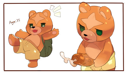 anthro backpack bodily_fluids bottomwear brown_body chibi clothing cum ejaculation genital_fluids genitals green_eyes humanoid_genitalia humanoid_penis kemono male penis shorts slightly_chubby solo young young_anthro masshiro bear mammal 2022