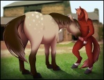 2013 anatomically_correct anatomically_correct_pussy animal_genitalia anthro anthro_on_feral balls bestiality black_fur black_hair blue_eyes cum cum_in_mouth cum_inside day daytime equine equine_pussy eris fellatio female feral fur grass grey_fur hair hand_on_head head_grab holding holding_head hooves horse horsecock interspecies male mammal mane marefurryfan multi-colored_body multi-colored_fur nude oral oral_sex outside penis pussy pussy_juice rainstorm rarakie red_fur red_hair saliva sex sky spots standing straight two_tone_fur white_fur
Rating: Explicit
Score: 87
User: xes
Date: February 01, 2013