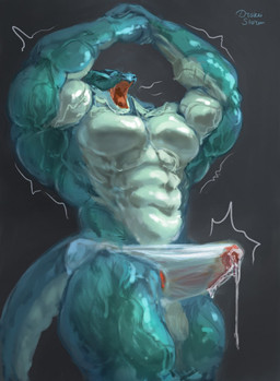 abs anthro balls barazoku biceps big_muscles big_pecs big_penis blue_body bodily_fluids bottomwear briefs bulge clothed clothing cum cum_in_clothing cum_in_underwear cum_through_clothing cum_through_underwear dripping ejaculation erection erection_under_clothing eyes_closed flexing genital_fluids genital_outline genitals glistening glistening_body green_body grey_background hands_above_head huge_muscles huge_pecs huge_penis humanoid_genitalia humanoid_penis hyper hyper_muscles leaking leaking_precum male male_anthro monotone_clothing morning_wood mostly_nude muscular muscular_anthro muscular_arms muscular_male muscular_thighs obliques open_mouth partially_clothed pecs penis precum precum_drip precum_string precum_through_clothing precum_through_underwear red_penis simple_background solo standing stretching tail teal_body tenting thick_thighs topless topless_male translucent translucent_clothing translucent_underwear underwear underwear_only vein veiny_arms veiny_biceps veiny_muscles wet wet_clothing wet_underwear white_clothing white_underwear yawn drakei mythology xephis lizard mythological_creature mythological_scalie reptile scalie digital_media_(artwork) hi_res