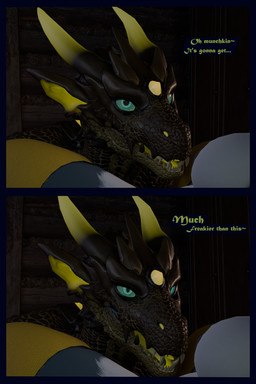anthro blue_body blue_eyes blue_fur breasts clothing dialogue duo female fur green_body green_scales leg_warmers legwear male male/female multicolored_body multicolored_fur narrow_pupils nipples scales text white_body white_fur flauntingfornication european_mythology mythology dragon kobold mythological_creature mythological_scalie scalie western_dragon wyvern 2:3 3d_(artwork) absurd_res comic digital_media_(artwork) english_text hi_res daughter_(lore) father_(lore) father_and_child_(lore) father_and_daughter_(lore) parent_(lore) parent_and_child_(lore) parent_and_daughter_(lore)
