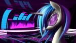 eyewear female feral hair horn solo sunglasses zigword friendship_is_magic hasbro my_little_pony mythology vinyl_scratch_(mlp) equid equine mammal mythological_creature mythological_equine unicorn 2016 hi_res