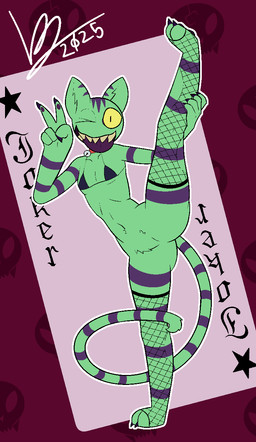 ambiguous_gender anthro female fur green_body green_fur on_one_leg one_eye_closed pose sharp_teeth solo standing teeth wink ragsy thorn-toast_(furiquarter) cheshire_cat_(species) felid feline mammal hi_res pinup