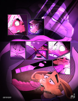 animal_genitalia animal_penis anthro anthro_on_feral anthro_penetrated becoming_erect bestiality blush bodily_fluids cheek_tuft clothed clothing duo eyes_closed facial_tuft feral feral_penetrating feral_penetrating_anthro fur genital_slit genitals glans_lick half-closed_eyes head_tuft heart_in_pupils irrumatio licking long_tongue looking_at_partner's_genitalia looking_pleasured male male/male narrowed_eyes naughty_face onomatopoeia open_mouth oral oral_penetration penetration penile penis penis_in_mouth penis_tip pink_penis pinned pupils sex shocked slit_licking slit_play sound_effects text tongue tongue_out tremble_lines tuft unsheathing white_pupils wide_eyed xenophilia yellow_body yellow_fur inoby spacebunz stephan_(spacebunz) alien lagomorph leporid lizard mammal rabbit reptile scalie 2026 absurd_res artist_name colored comic digital_drawing_(artwork) digital_media_(artwork) english_text hi_res