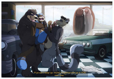 3_toes anal anal_penetration animal_genitalia animal_penis anthro anthro_on_anthro anthro_penetrated anthro_penetrating anthro_penetrating_anthro anus balls black_body black_fur blue_body blue_fur bodily_fluids border brown_body brown_fur butt car carrying_another carrying_partner claws cum cum_in_ass cum_inside detailed_background double_anal double_penetration equine_genitalia equine_penis erection eyebrows eyewear eyewear_only father_penetrating_son feet foreskin from_behind_position from_front_position fur genital_fluids genitals glasses glasses_only group group_nudity group_sex humanoid_genitalia humanoid_penis indoor_nudity indoor_sex inside internal interspecies intraspecies male male/male male_penetrated male_penetrating male_penetrating_male markings nude open_mouth open_smile overweight overweight_anthro overweight_male penetration penile penile_penetration penis penis_in_ass pubes sandwich_position sex smile standing standing_sex striped_markings striped_tail stripes tail tail_markings tan_body tan_fur teeth text threesome toes tongue tongue_out trio vehicle wearing_glasses white_border delirost axo_ferret boris_the_bear lenny_ferret bear domestic_ferret mammal mustelid musteline true_musteline weasel 2022 character_request digital_media_(artwork) english_text hi_res signature subtitled father_(lore) father_and_child_(lore) father_and_son_(lore) incest_(lore) parent_(lore) parent_and_child_(lore) parent_and_son_(lore) son_(lore)