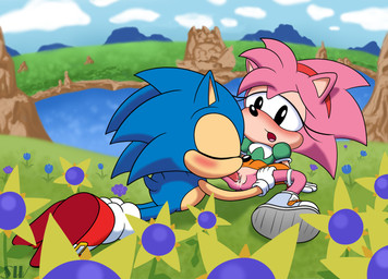 accessory anthro anthro_on_anthro blue_body blue_fur blush bodily_fluids bottomwear clitoris clothed clothing clothing_around_one_leg clothing_aside cunnilingus detailed_background duo female flower footwear fur genital_fluids genitals gloves grass green_clothing hair_accessory hairband handwear lake male male/female mountain open_mouth oral orange_clothing outside panties panties_around_one_leg panties_aside panties_down partially_clothed pink_body pink_fur plant saliva sex shoes skirt spread_legs spreading tail text tongue underwear underwear_around_one_leg underwear_aside underwear_down upskirt vaginal vaginal_fluids vulva white_clothing white_panties white_underwear young young_female young_male young_on_young shadowwalk classic_sonic_(universe) sega sonic_the_hedgehog_(series) amy_rose classic_amy_rose classic_sonic sonic_the_hedgehog eulipotyphlan hedgehog mammal 2025 artist_name digital_media_(artwork) hi_res