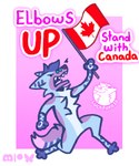 angry blue_body blue_fur canada canadian canadian_flag elbows_up flag flag_(object) fur holding_flag holding_object logo male pink_background simple_background blueshark luckfoxo33 bluesky_(social_media) discord_(app) patreon tolng canid canine fox mammal artist_logo digital_drawing_(artwork) digital_media_(artwork) hi_res