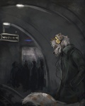 ambiguous_gender anthro clothing coat crowd electronics exit group headphones london male music public_transportation rail_transit railway_track side_view sign solo_focus subway tail tail_tuft topwear tuft tunnel vehicle vrass london_underground bird_dog canid canine canis domestic_dog hunting_dog mammal retriever 2011 4:5 digital_media_(artwork) digital_painting_(artwork) portrait three-quarter_portrait