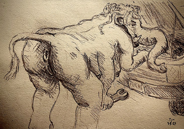 4_arms anthro anus breasts butt car dreadlocks female genitals license_plate mechanic multi_arm multi_limb nipples nude presenting presenting_anus presenting_hindquarters presenting_vulva raised_tail simple_background solo tail text tools vehicle vulva wrench tym elephant elephantid mammal proboscidean 2023 english_text monochrome signature traditional_media_(artwork)