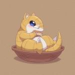 ambiguous_gender basket container eating eyewear feral glasses solo tail kajinchu nintendo pokemon sabari generation_1_pokemon pokemon_(species) sandshrew 1:1